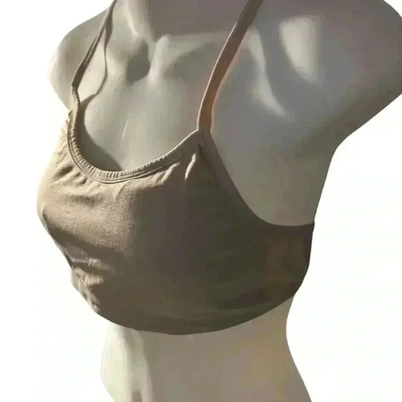 BCBG MaxAzira Nude Lace Back Bralette, L - Picture 2 of 5